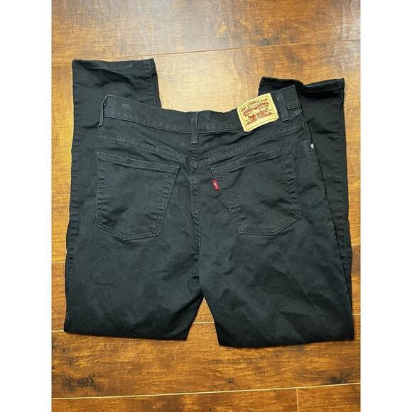 Levis 512 Slim Tapered Straight Leg jeans Black Sz 12Short - Picture 5 of 5